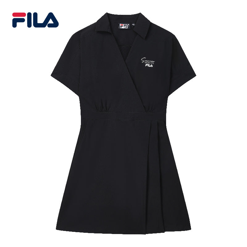 FILA CORE Women's WHITE LINE HERITAGE Dress in Black