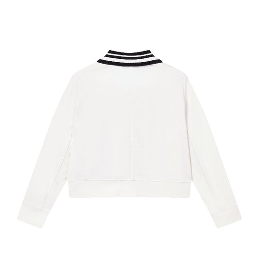 FILA CORE Women's WHITE LINE HERITAGE Knitted Jacket in White