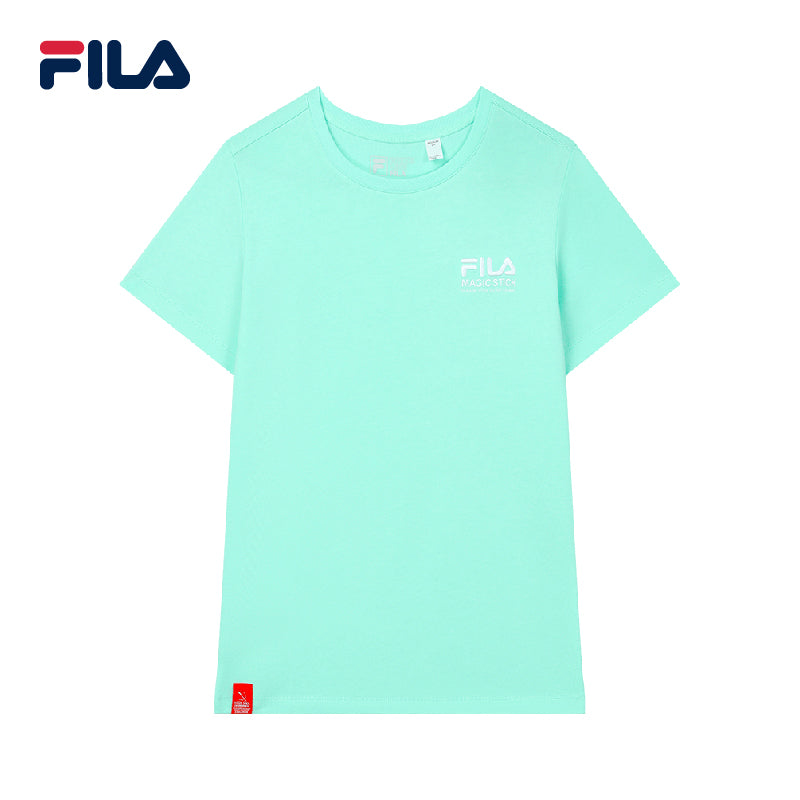 FILA CORE Women's MAGIC STICK WHITE LINE ORIGINALE Short Sleeve T-shirt in Turquoise
