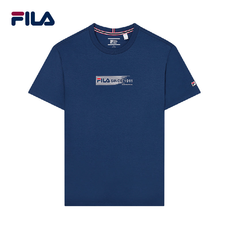 FILA CORE Men's MH2 ROYAL ELITE MODERN HERITAGE Short Sleeve T-shirt in Blue