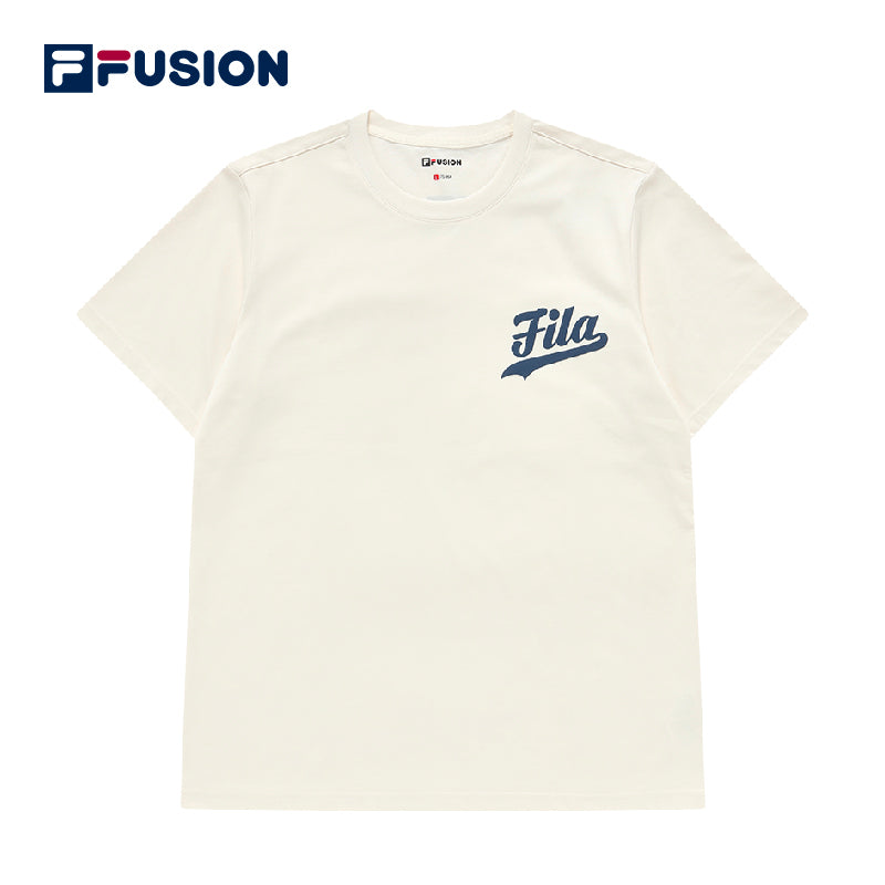 FILA FUSION Men's INLINE Baseball Short Sleeve T-shirt in Milky White