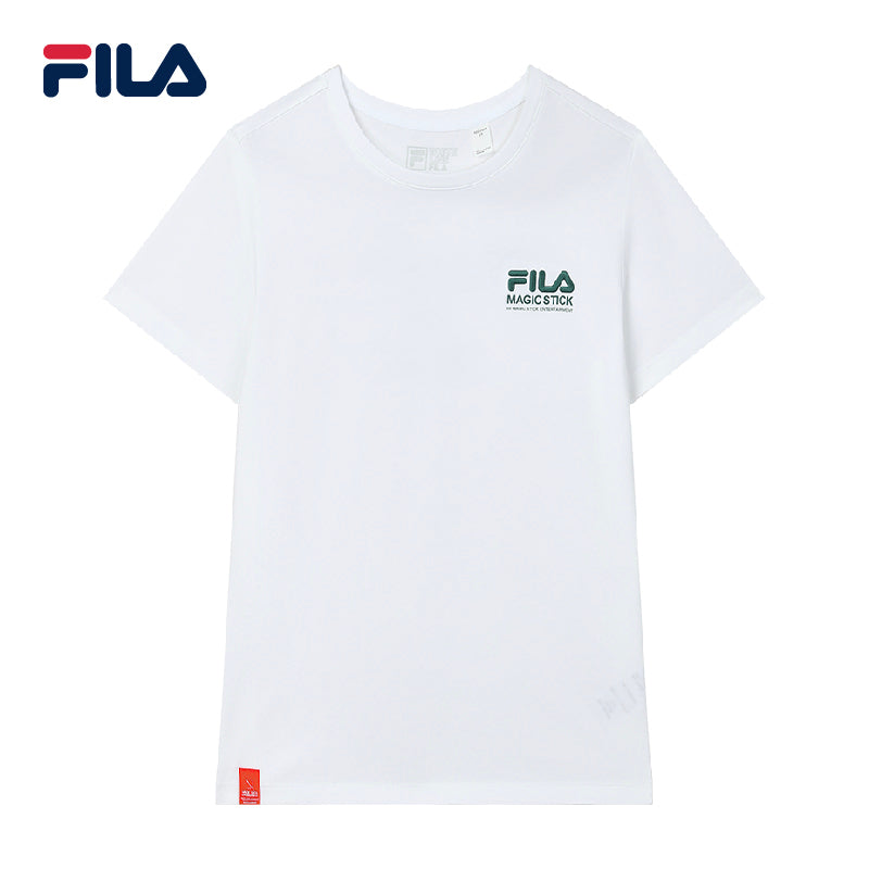 FILA CORE Women's MAGIC STICK WHITE LINE ORIGINALE Short Sleeve T-shirt in White