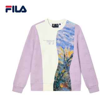 FILA CORE Women's WHITE LINE HERITAGE Sweater in Violet