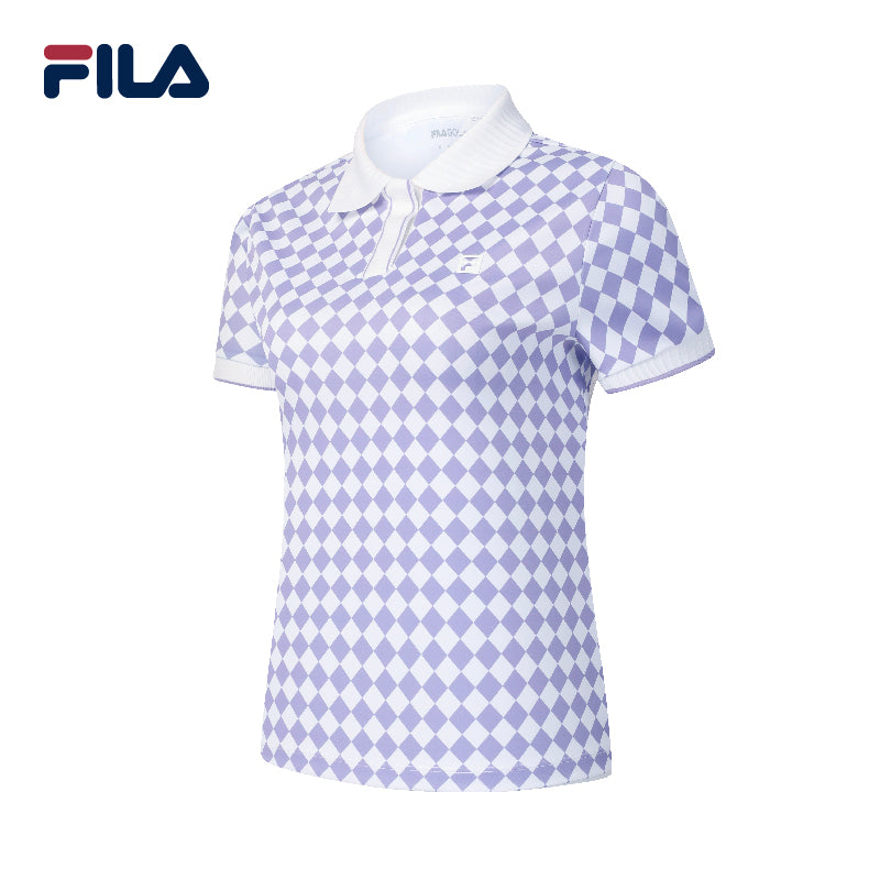 FILA CORE Women's ATHLETICS GOLF Short Sleeve Polo in Purple