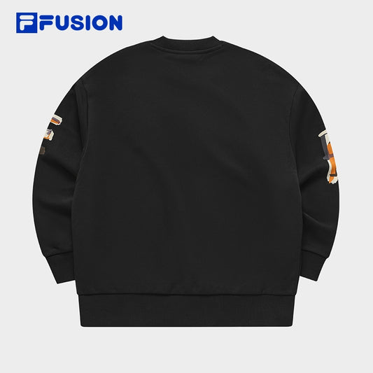 FILA FUSION INLINE WORKWEAR Unisex Pullover Sweater in Beige/ Black