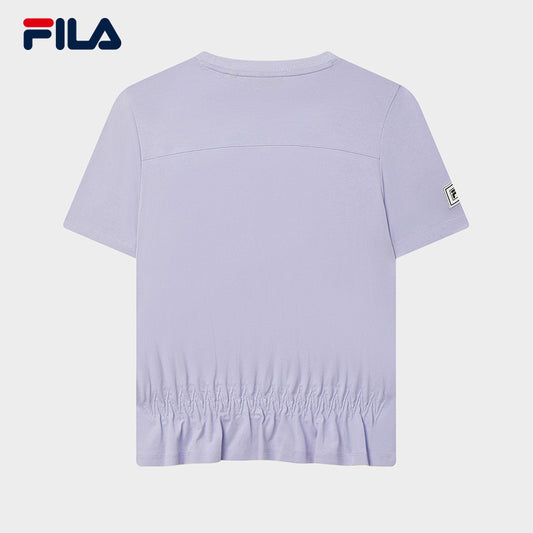 FILA CORE Women's WHITE LINE HERITAGE Short Sleeve T-shirt in Violet