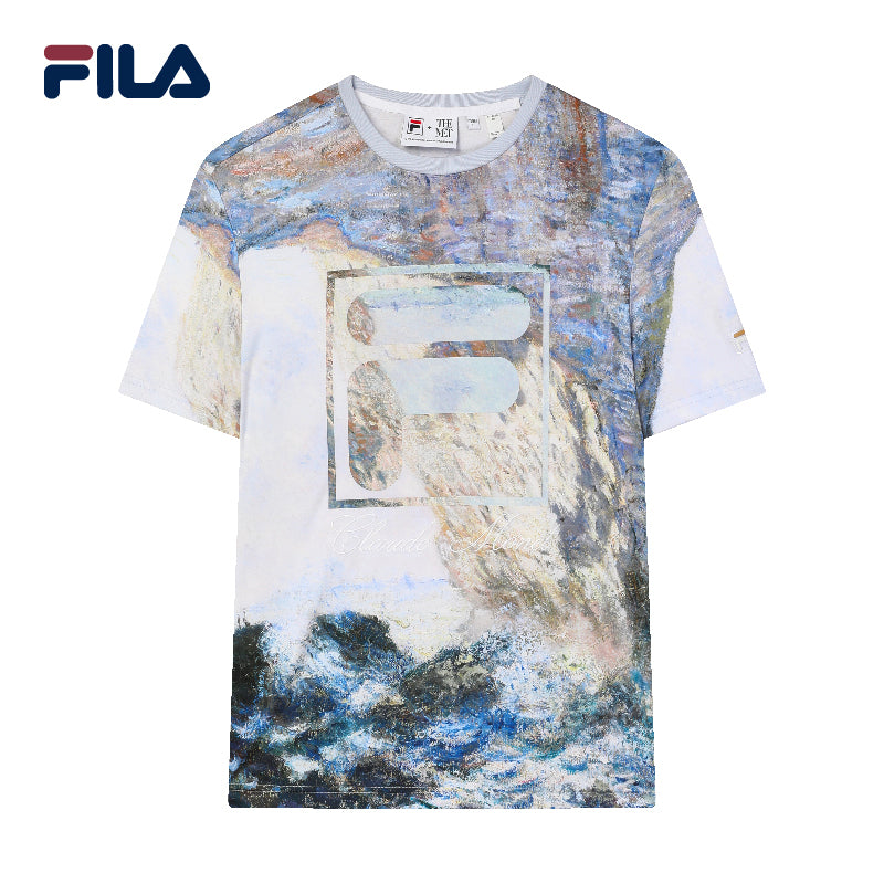 FILA CORE Men's WHITE LINE HERITAGE Short Sleeve T-shirt in Full Print (Unisex)