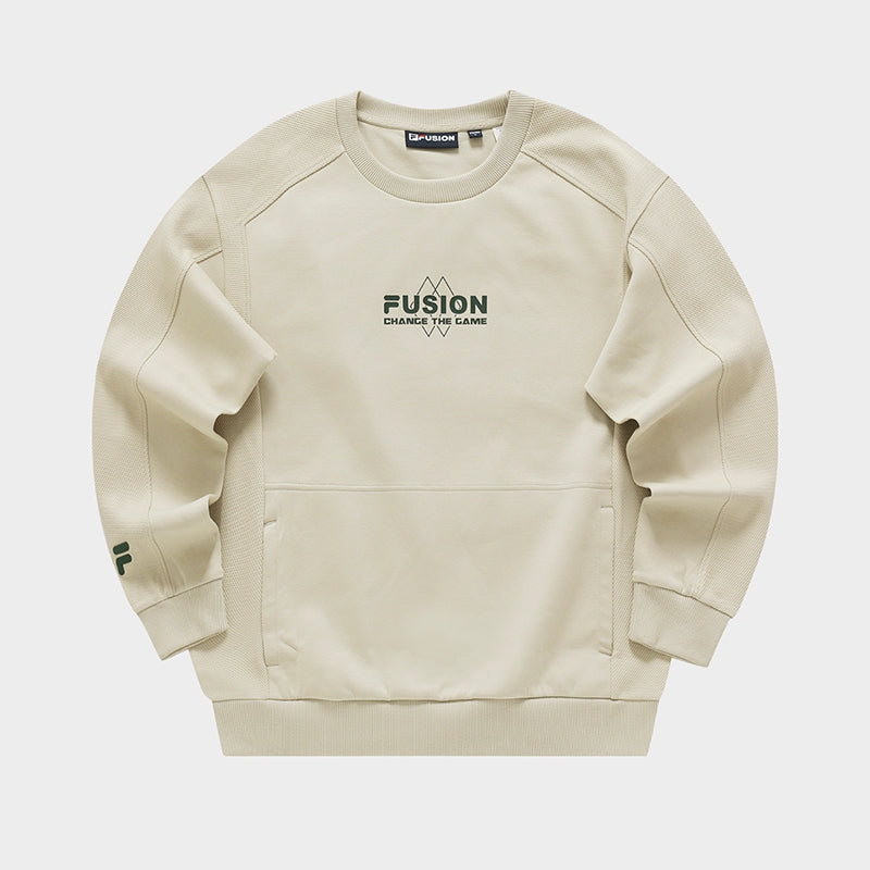FILA FUSION Men's INLINE URBAN TECH Pullover Sweater in Light Khaki