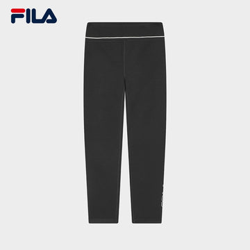 FILA CORE Women's RETRO SPORTS WHITE LINE ORIGINALE Knit Leggings in Black