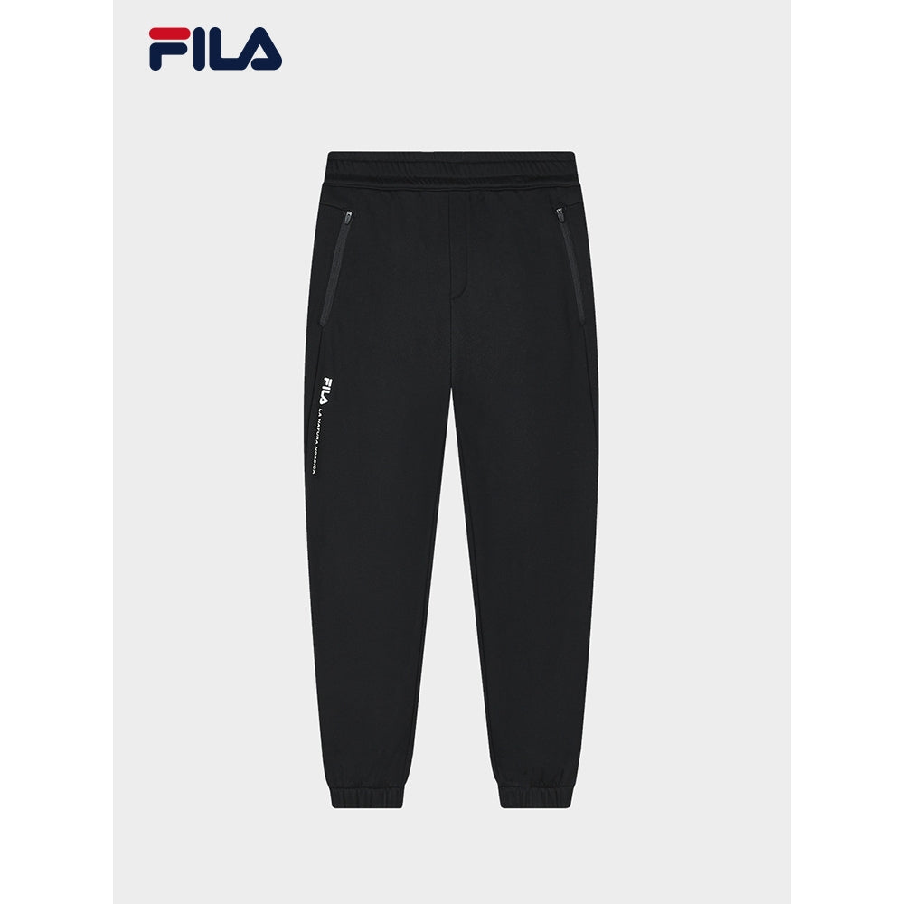 FILA CORE Men's NORDIC NATURE WHITE LINE ORIGINALE Knit Pants in Black