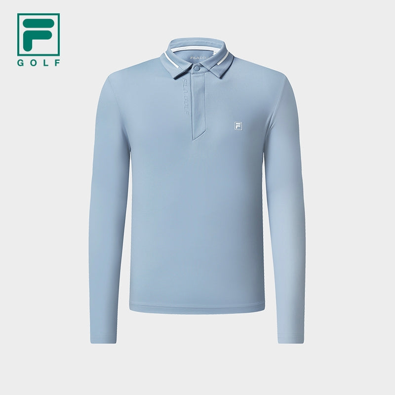 FILA CORE ATHLETICS Golf Men's Long Sleeve Polo in Blue
