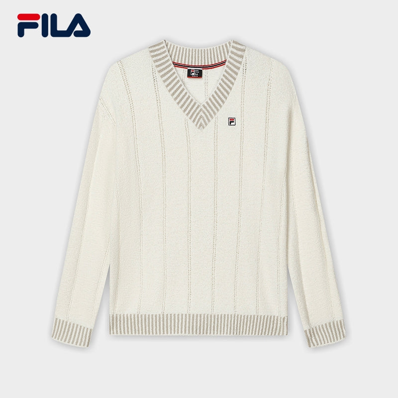 FILA CORE Women's HYGGE ELEGANCE CROSS OVER MODERN HERITAGE Knit Sweater in Ash