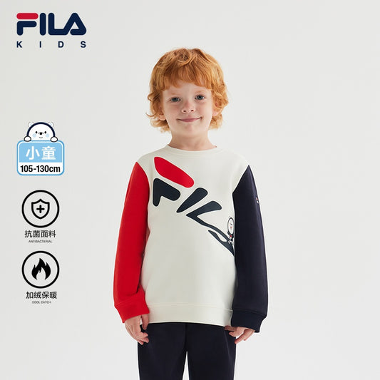 FILA KIDS ORIGINALE Boy's Pullover Sweater in White