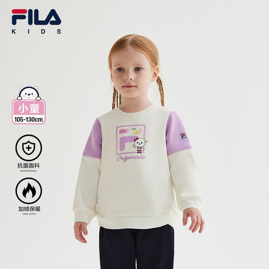 FILA KIDS ORIGINALE Girl's Pullover Sweater in White