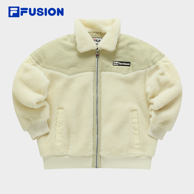 FILA FUSION x FACETASM Women's Lamb Fleece Jacket in Ash