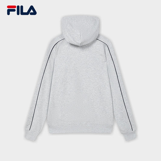 FILA CORE Men's RETRO SPORTS WHITE LINE ORIGINALE Hooded Sweater in Gray