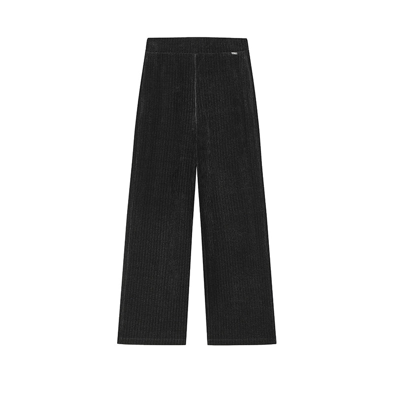 FILA-CORE WHITE LINE EMERALD Women Knit Pants in Black