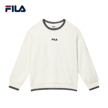 FILA CORE Women's WHITE LINE EMERALD Pullover Sweater in Ash