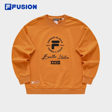 FILA FUSION Men's INLINE UNIFORM Pullover Sweater in Orange