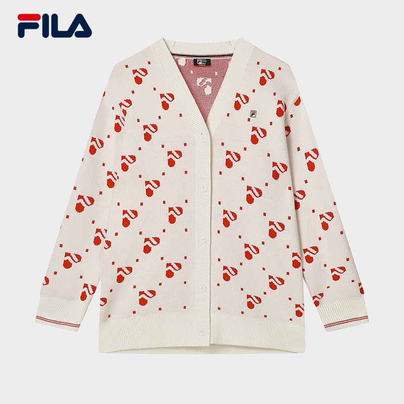 FILA CORE Women's HARMONY ON ICE CROSS OVER MODERN HERITAGE Cardigan in Red