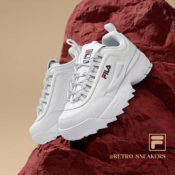 [ Limited Edition ] FILA CORE DISRUPTOR 2 FASHION ORIGINALE Sneakers Women White Shoes