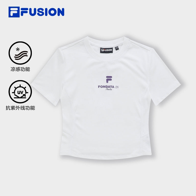 FILA FUSION INLINE UNIFORM Women Short Sleeve T-shirt (White / Black)