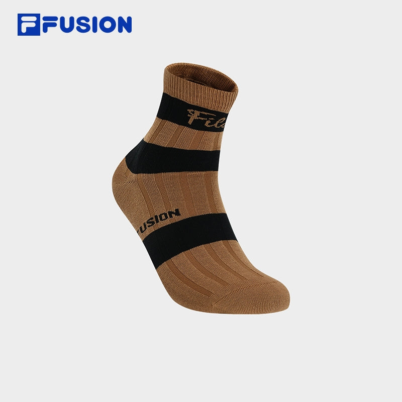 FILA FUSION Unisex Crew Socks (Brown)