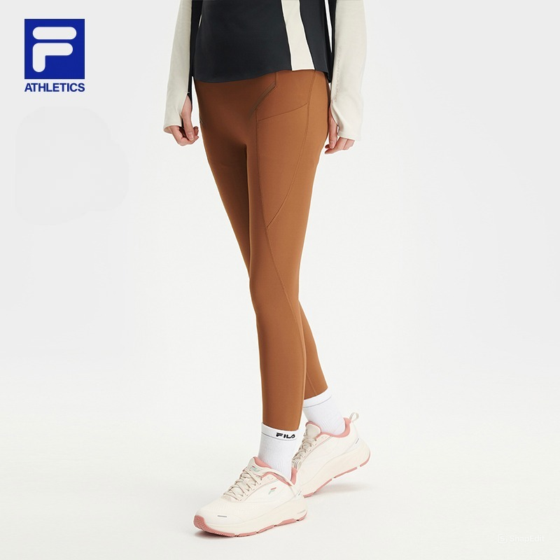 FILA CORE ATHLETICS FILA-FIT WOMEN Women Knitted Leggings (Brown)